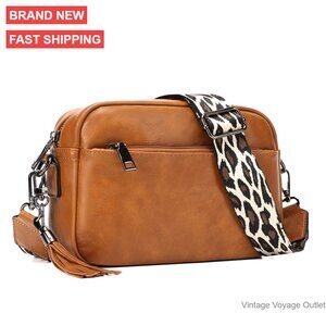 Small Crossbody Bag PU Leather Adjustable Strap Phone Purse Women